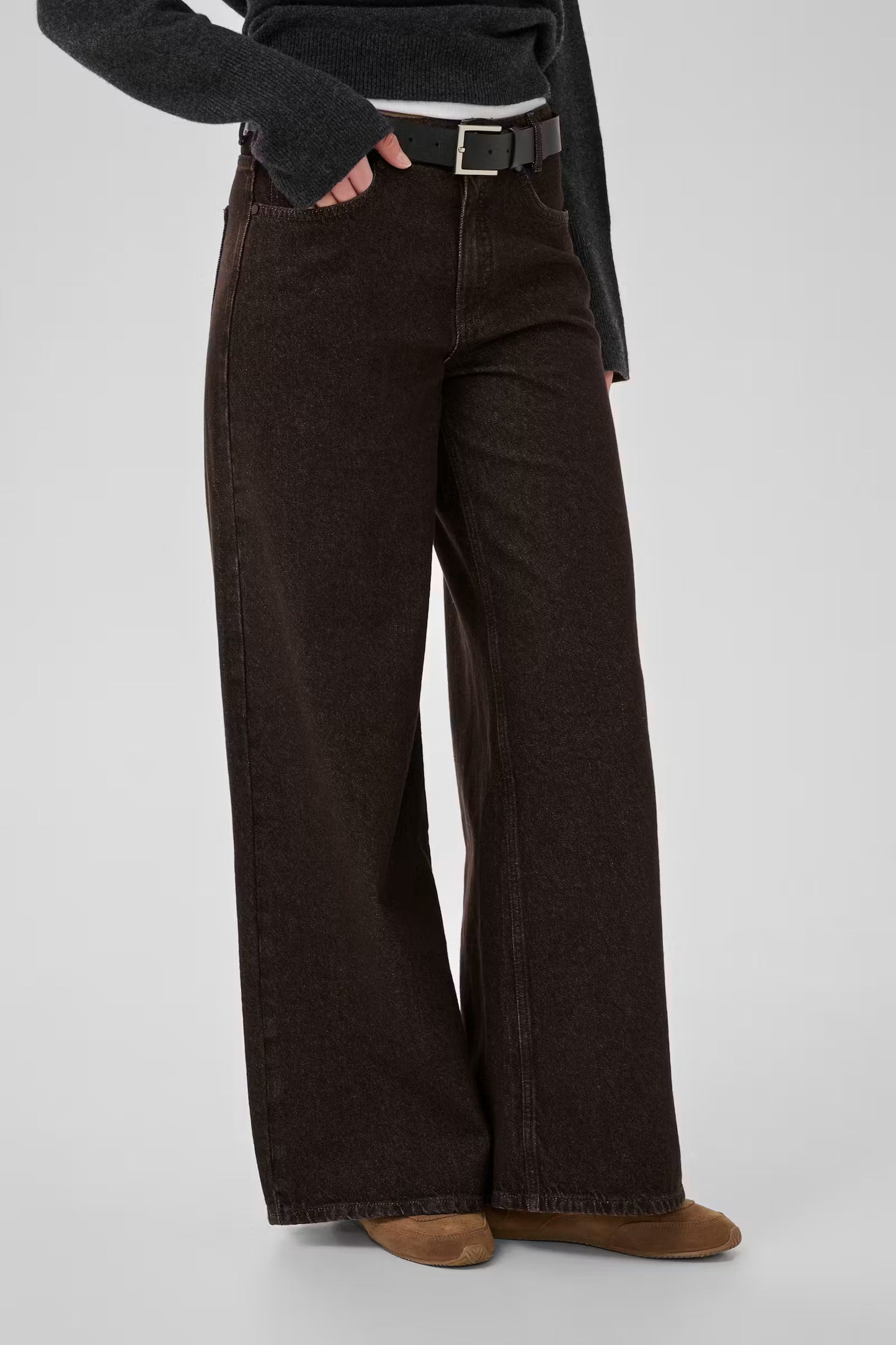 My Essential Wardrobe Jeans Wide Ava Dark Brown Wash