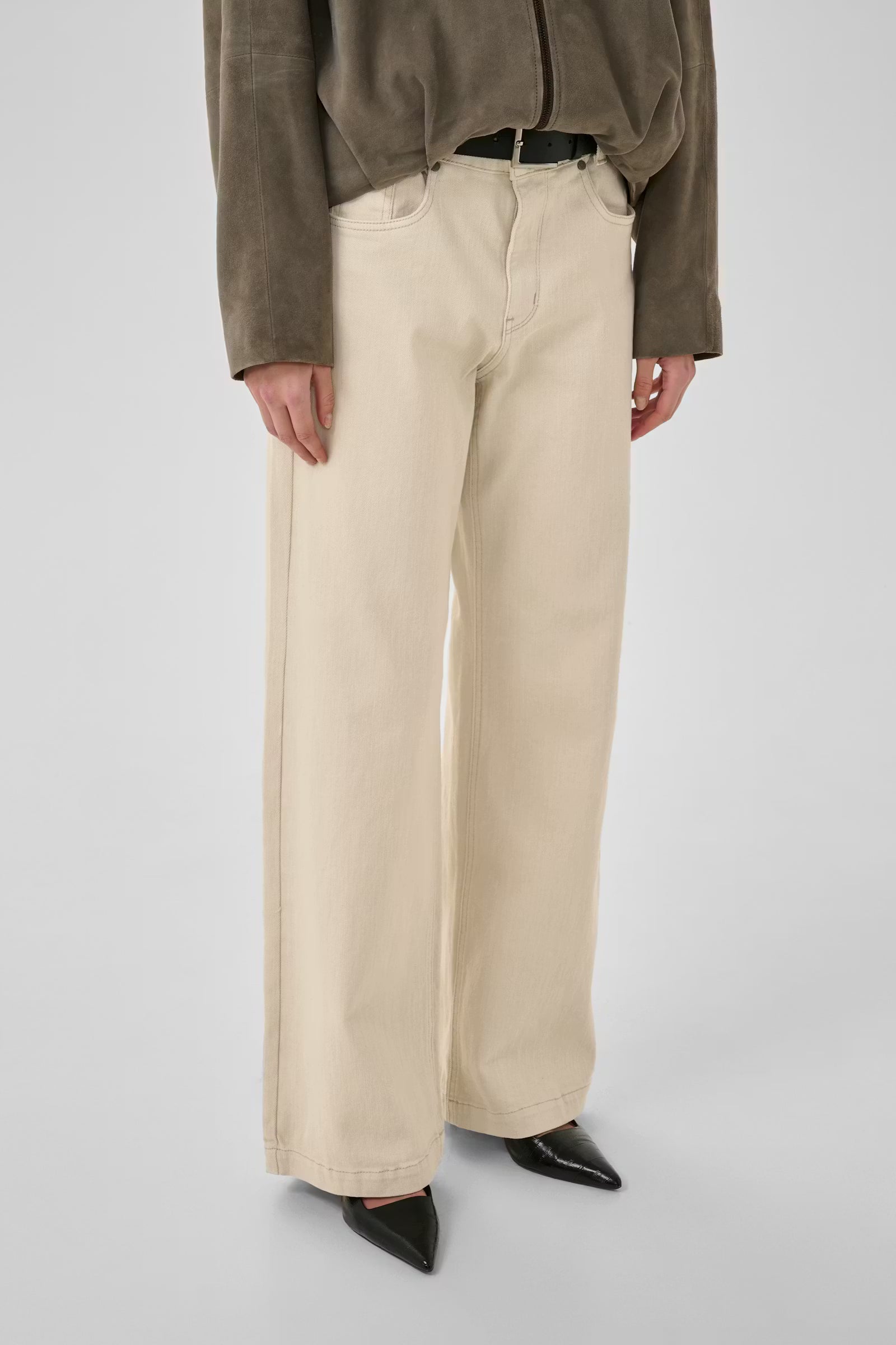 My Essential Wardrobe Louis 157 Hight Wide Oatmeal - Mojo Independent Store
