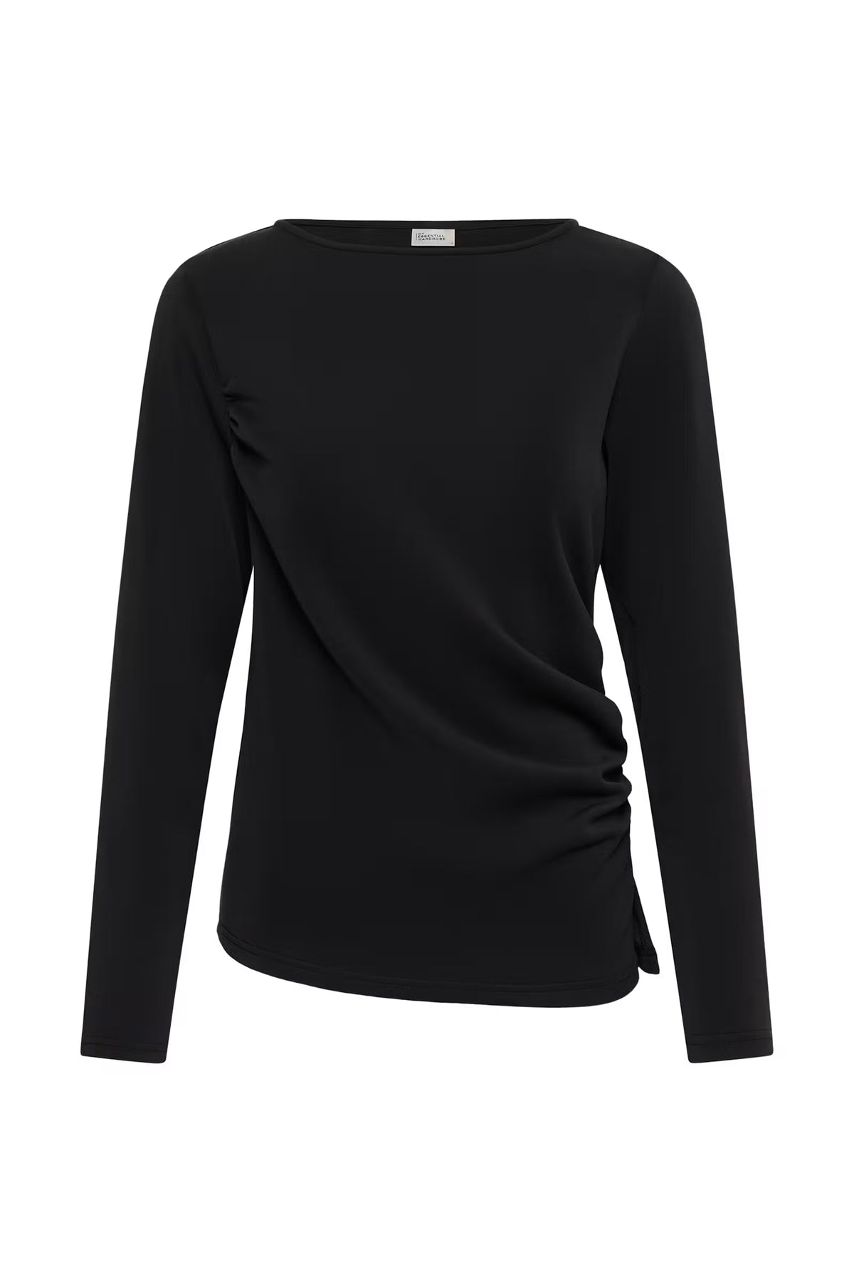 My Essential Wardrobe Helle Asymetric Bluse Black