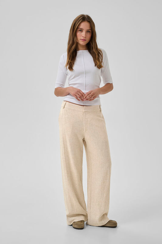 My Essential Wardrobe Lavita Pant Oatmeal Melange - Mojo Independent Store