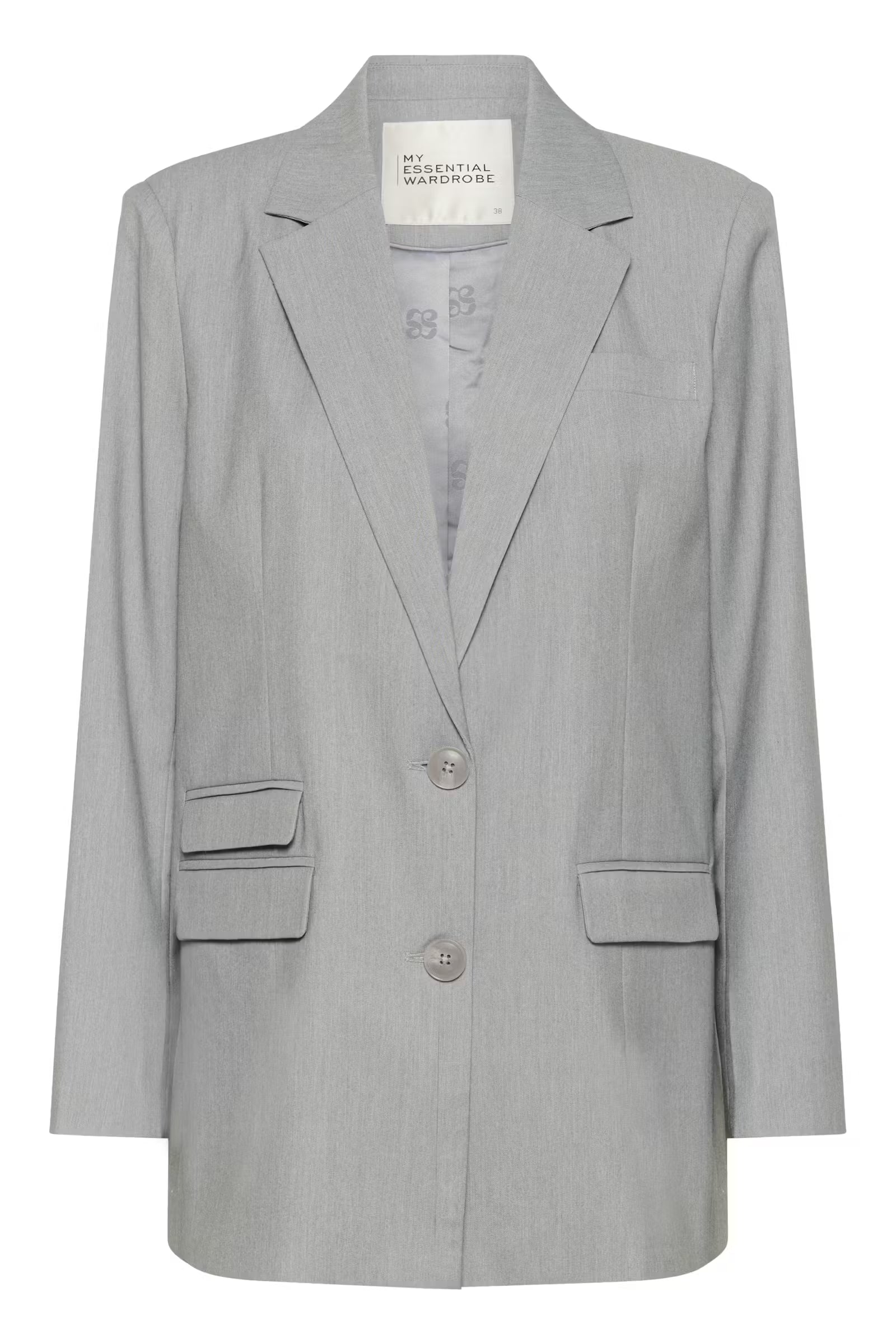 My Essential Wardrobe Hanna Blazer Light Grey Melange - Mojo Independent Store