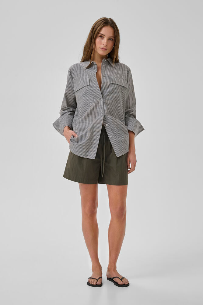 My Essential Wardrobe Skye Shirt Forest Night Stripe - Mojo Independent Store