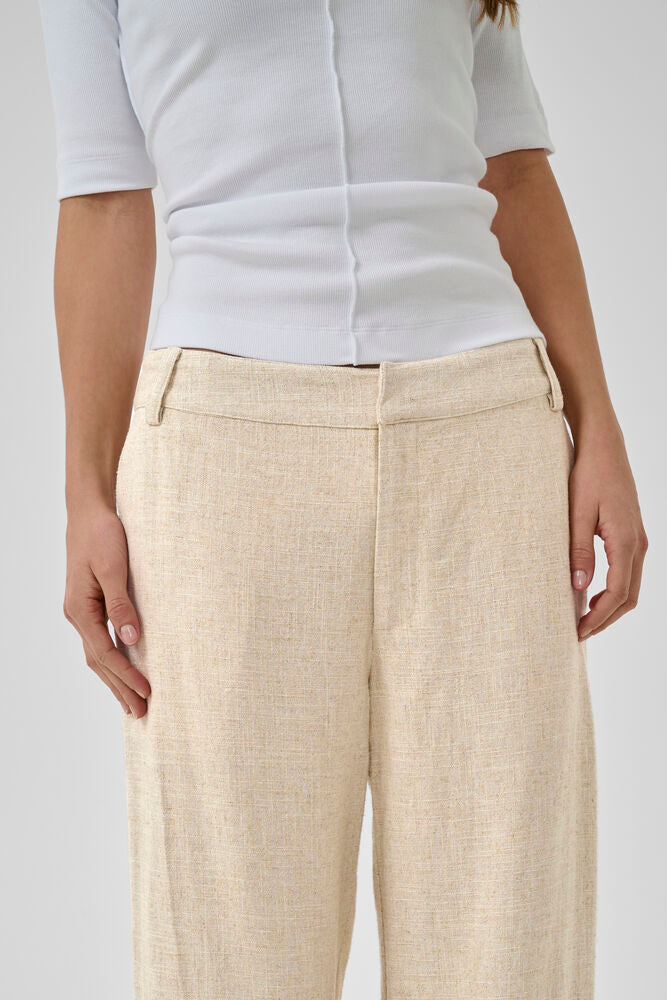 My Essential Wardrobe Lavita Pant Oatmeal Melange - Mojo Independent Store