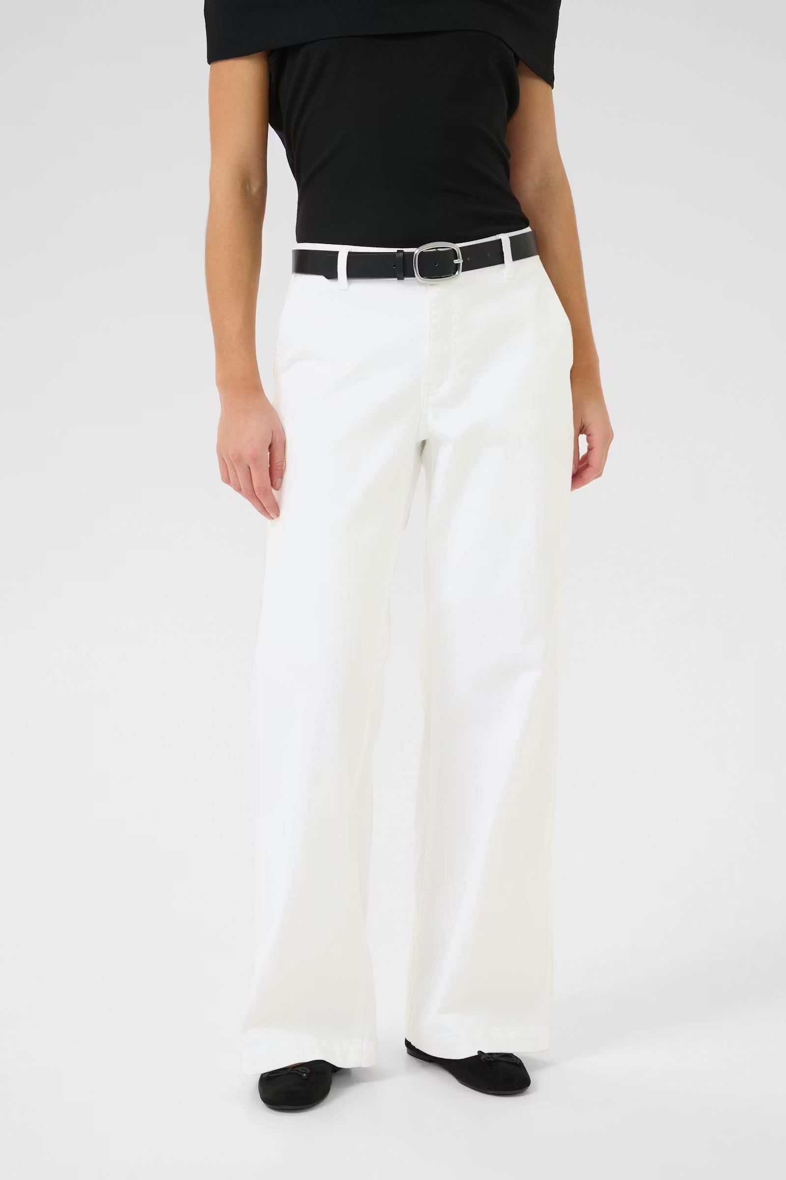 My Essential Wardrobe Lara Wide Pant Bright White - Mojo Independent Store
