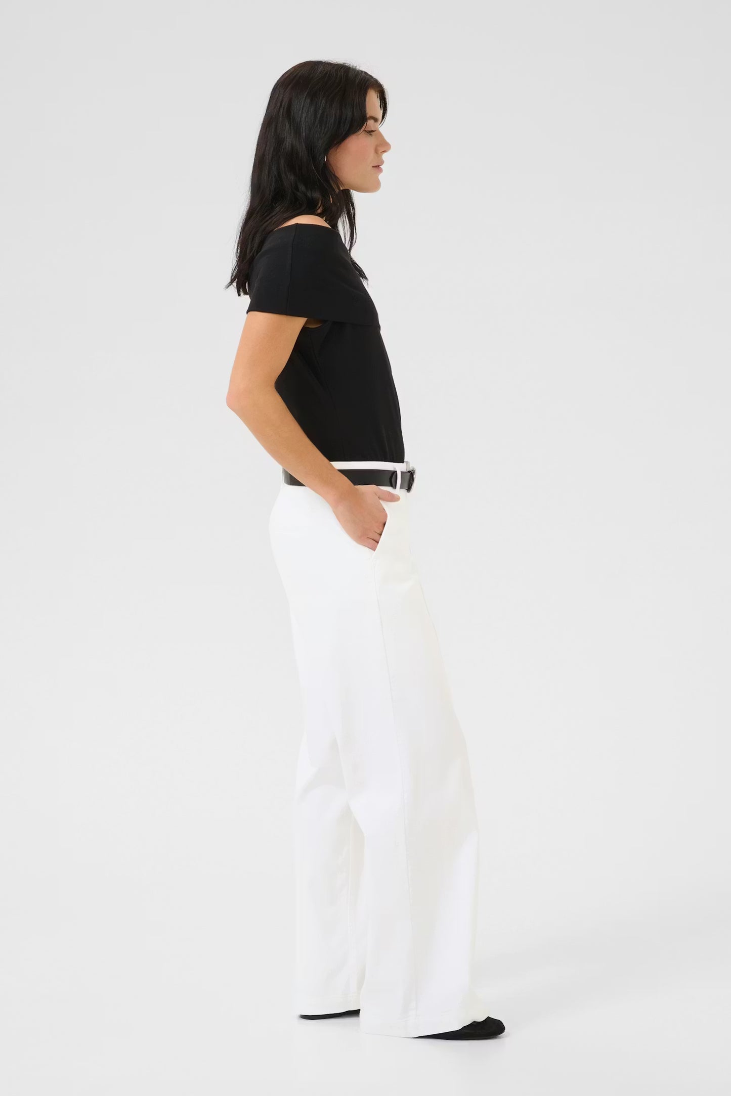 My Essential Wardrobe Lara Wide Pant Bright White - Mojo Independent Store