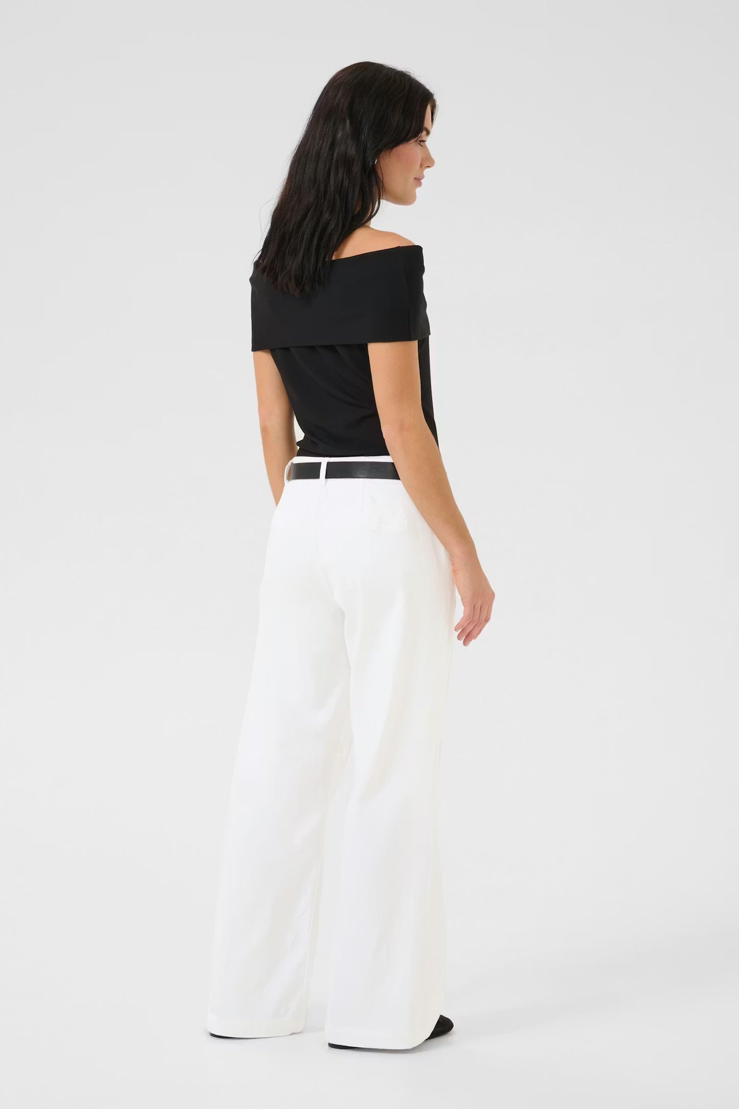 My Essential Wardrobe Lara Wide Pant Bright White - Mojo Independent Store