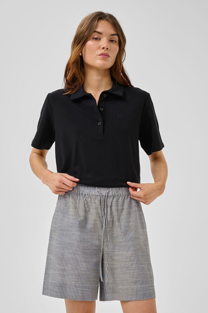 My Essential Wardrobe Skye Shorts Forest Night Stripe - Mojo Independent Store