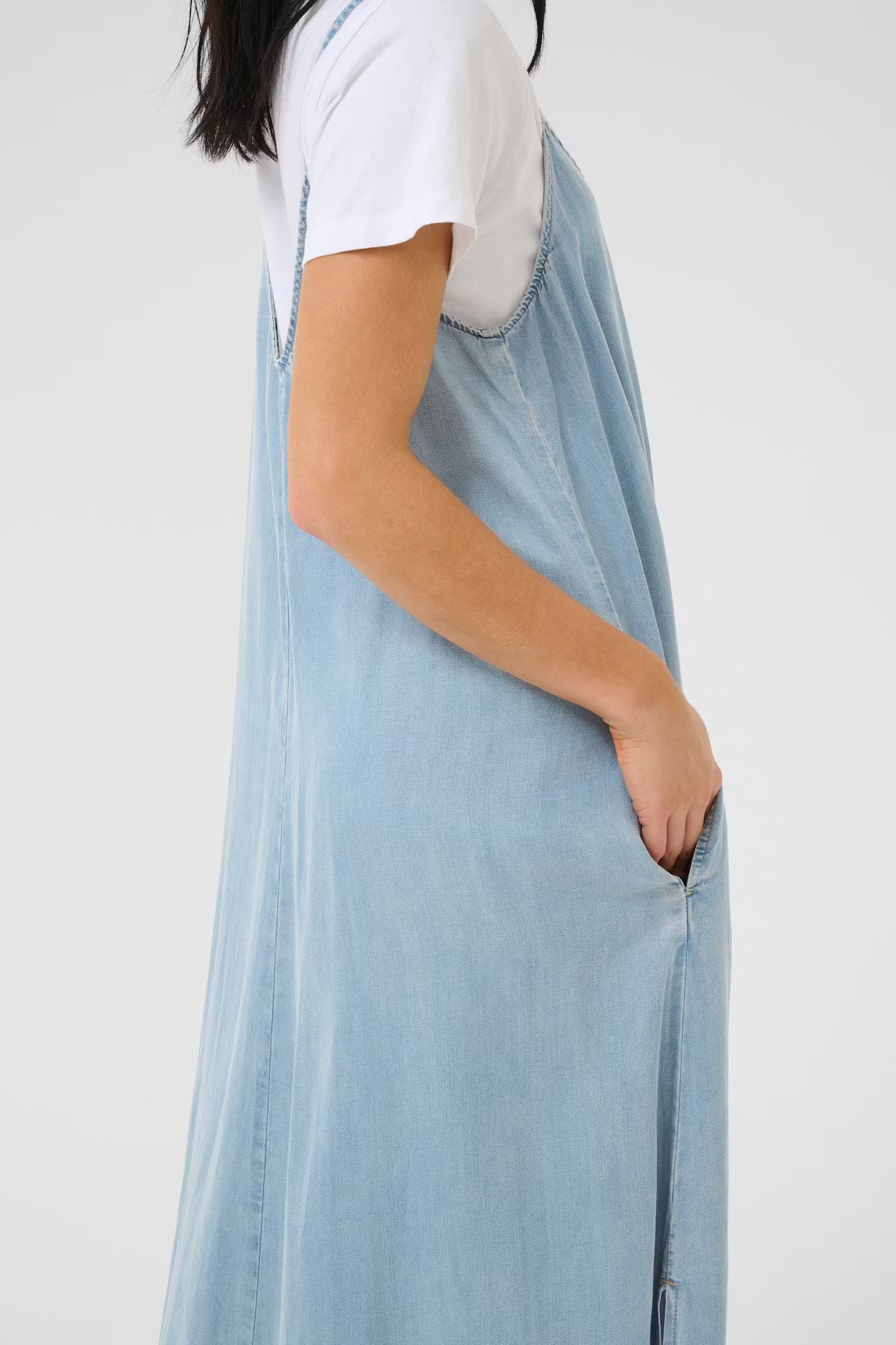 My Essential Wardrobe Nelly Strap Dress Light Blue Dress - Mojo Independent Store