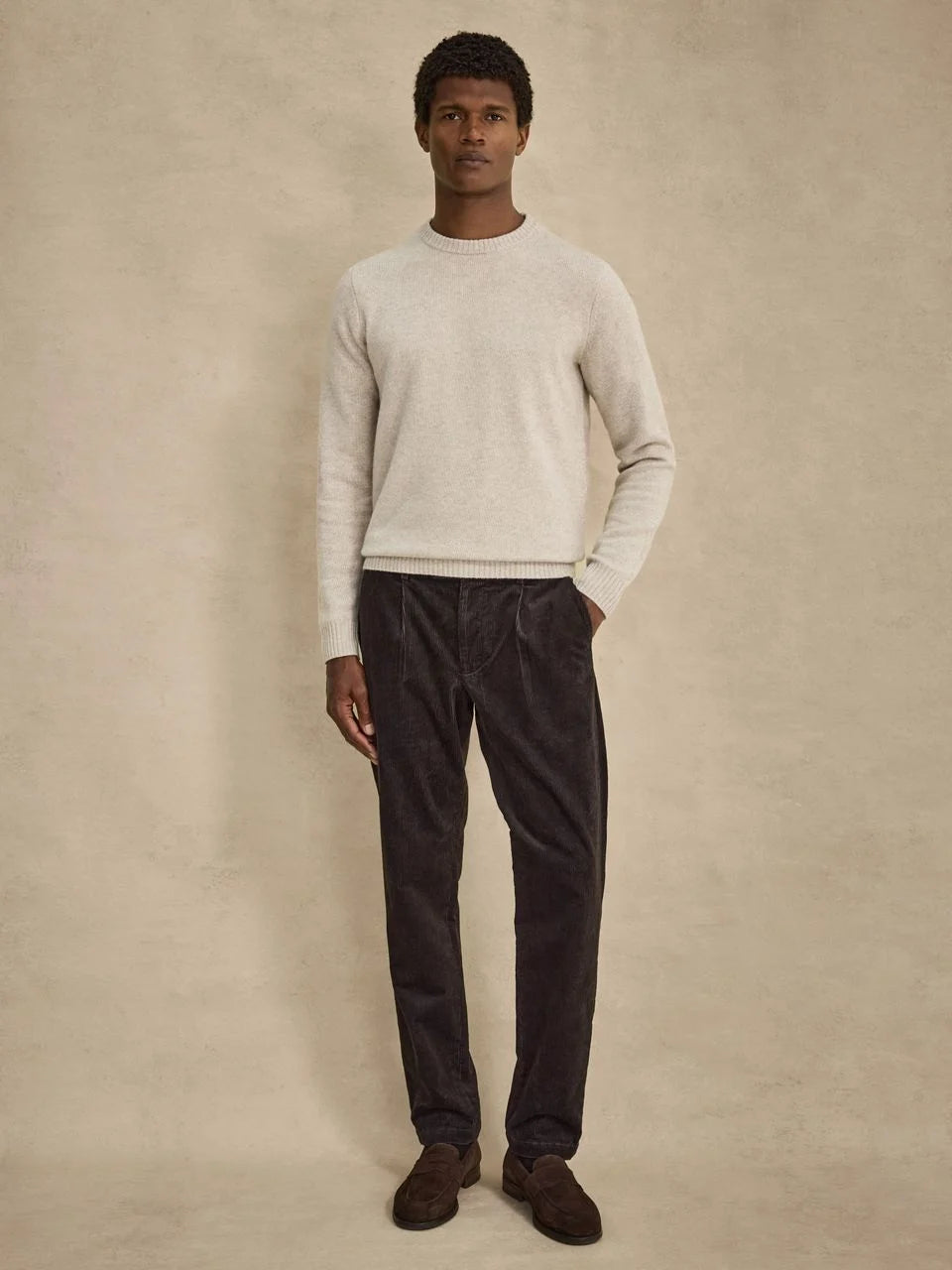 John Henric Bradley Corduroy Trousers Brown