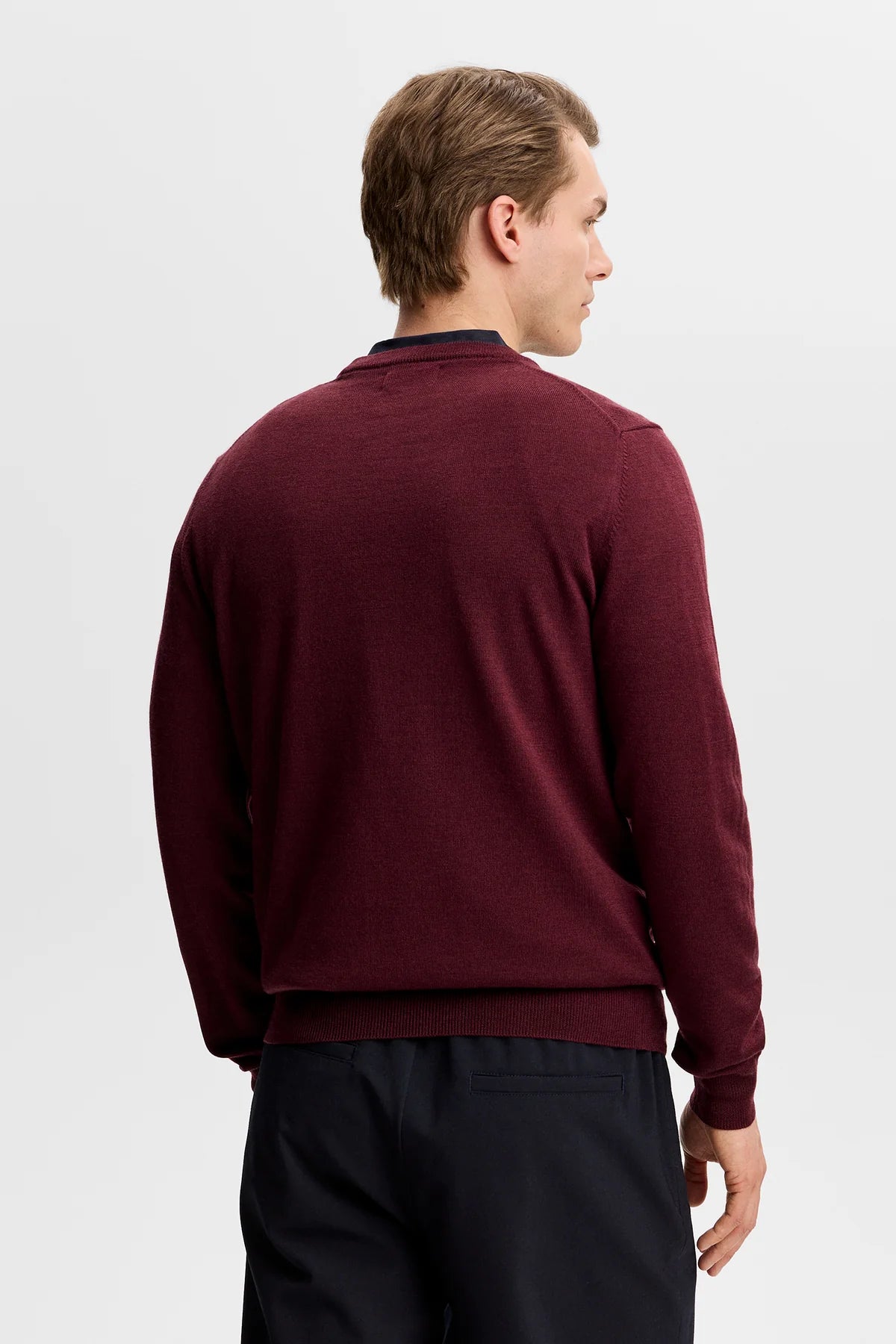 J.Lindeberg Keane Merino Crew Neck Winetasting