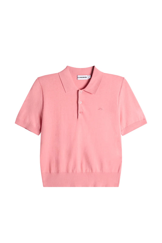 J.Lindeberg Blake SS Knit Polo Flamingo Plume - Mojo Independent Store