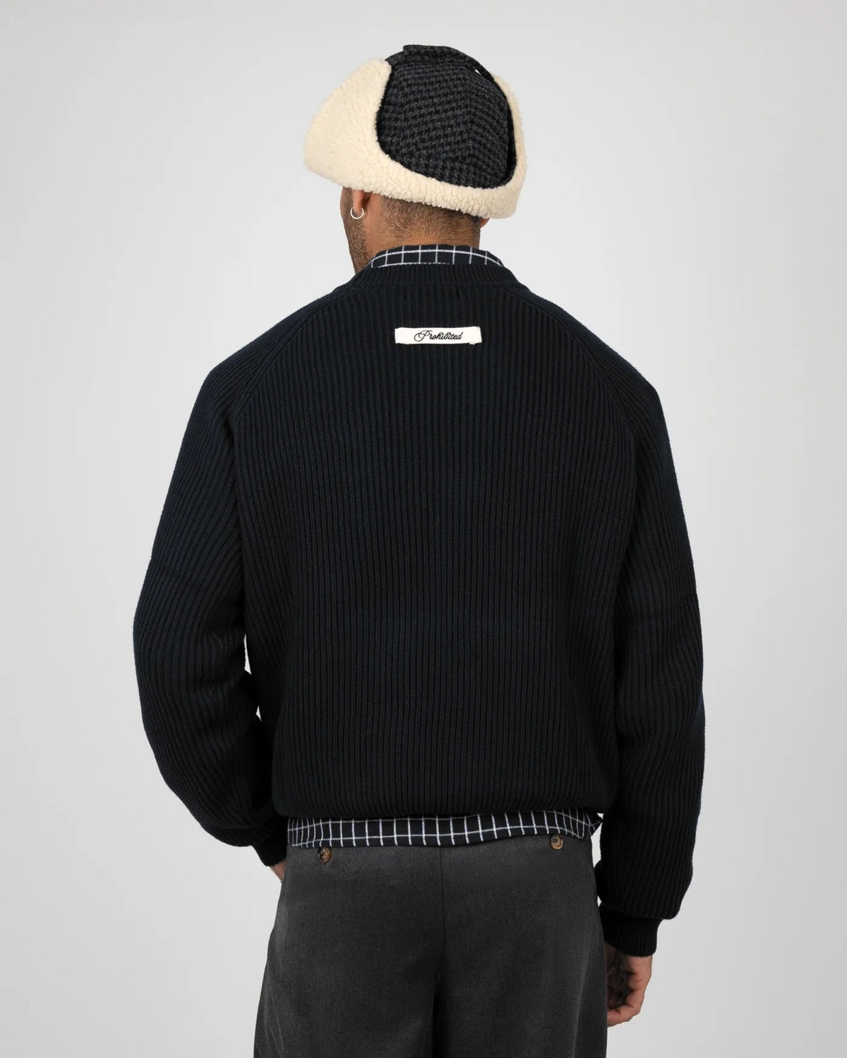 Prohibited Campus Knit Sweater Black
