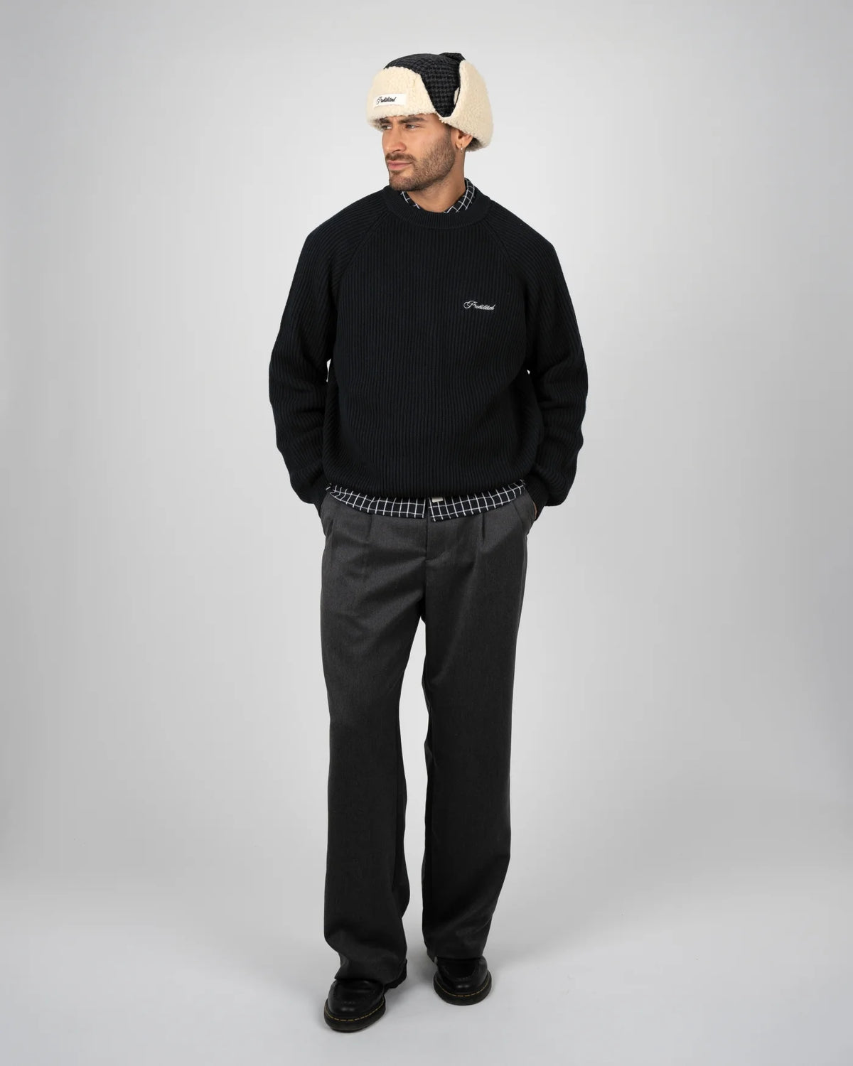 Prohibited Campus Knit Sweater Black