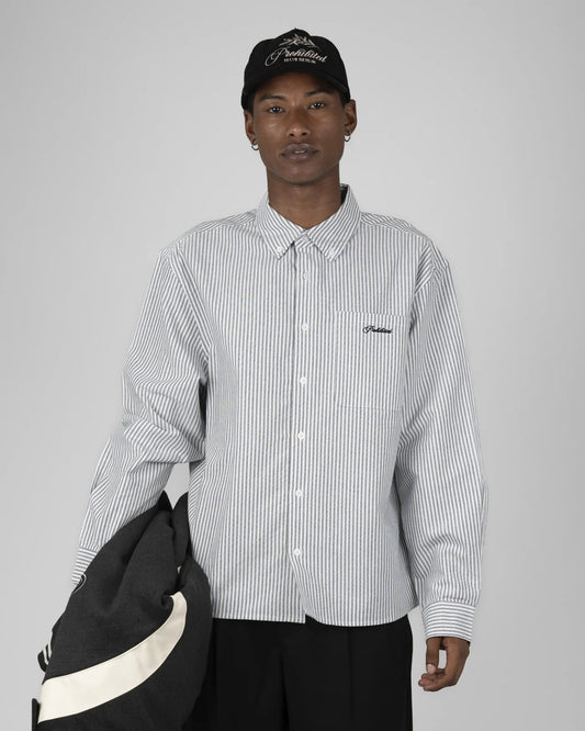 Prohibited The Cambridge Button Down Shirt Grey