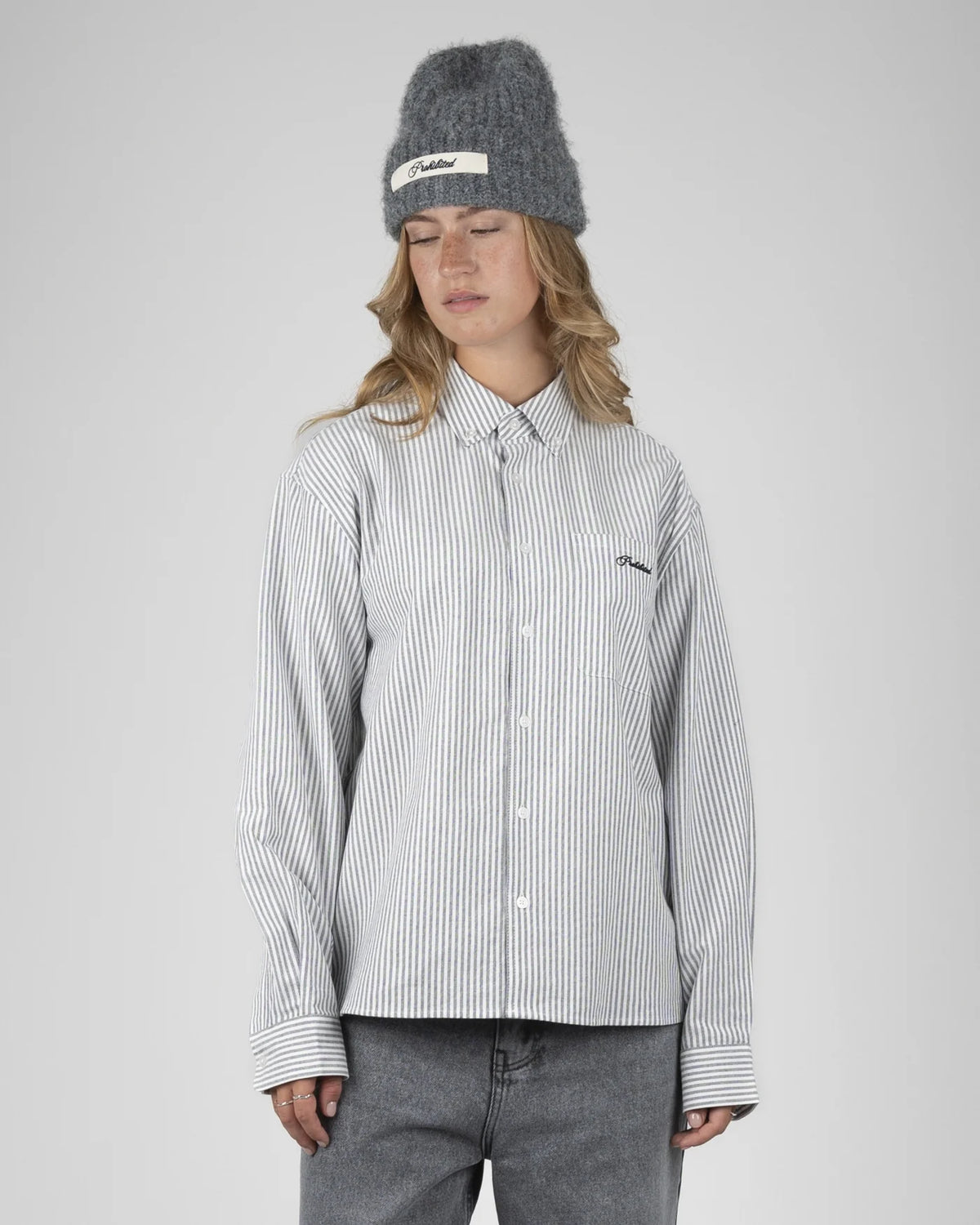 Prohibited The Cambridge Button Down Shirt Grey