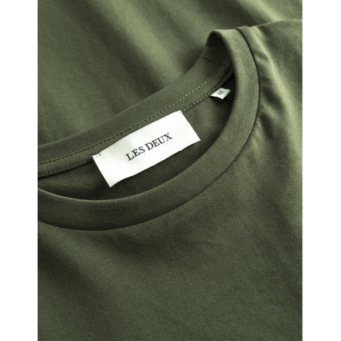 Les Deux Norregaard T-shirt Tonal Olive Night