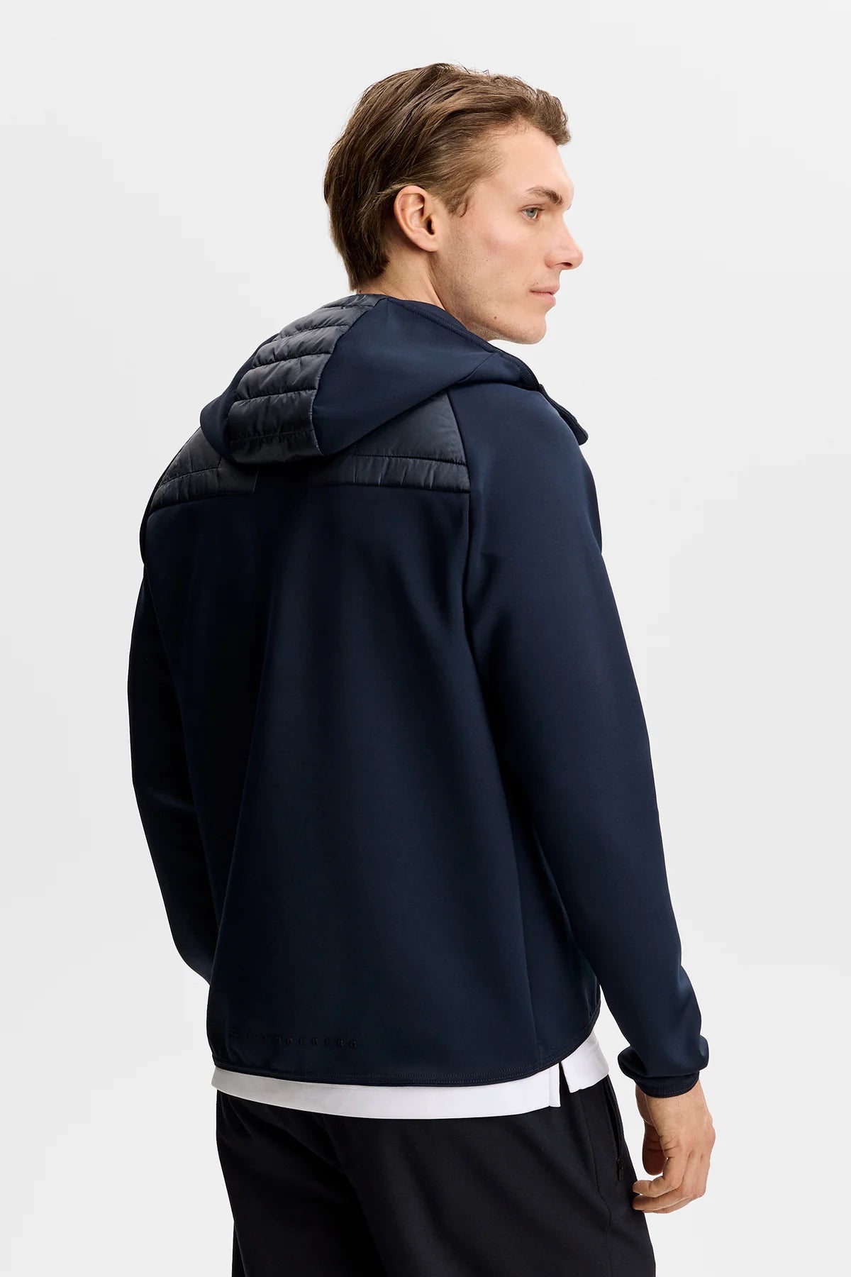 J.Lindeberg Heyden Quilt Hybrid Hood Navy