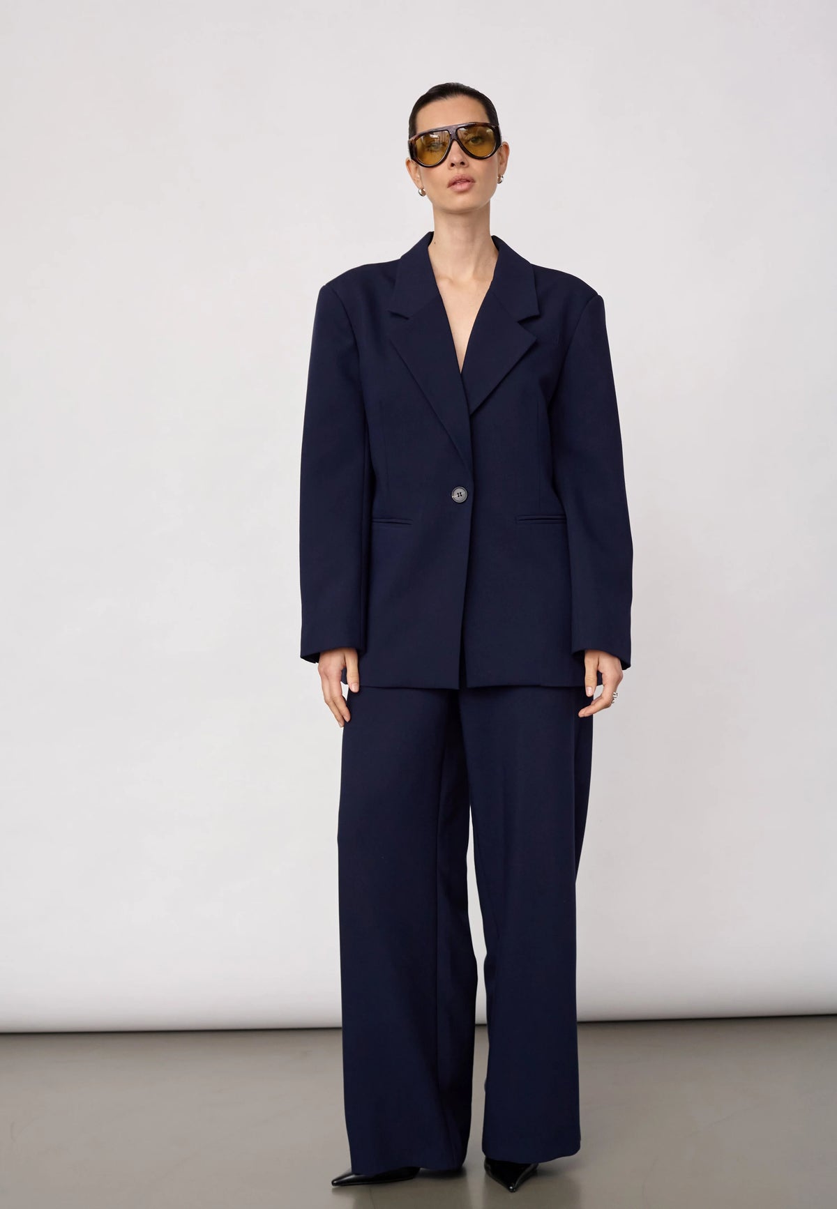 Co'Couture Mava Power Blazer Navy