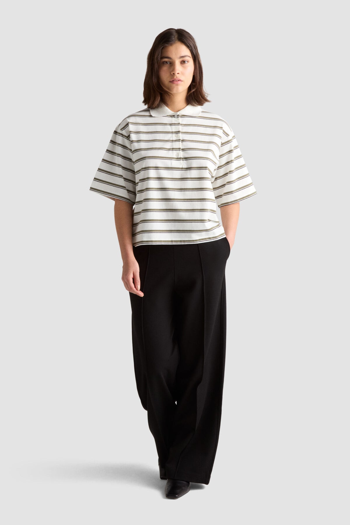 Residus Taylor Popover Rosemary Stripe - Mojo Independent Store