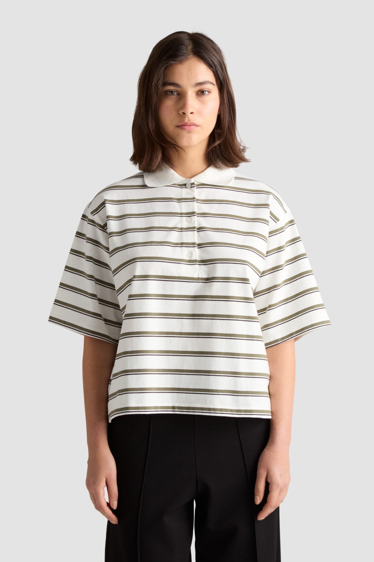 Residus Taylor Popover Rosemary Stripe - Mojo Independent Store