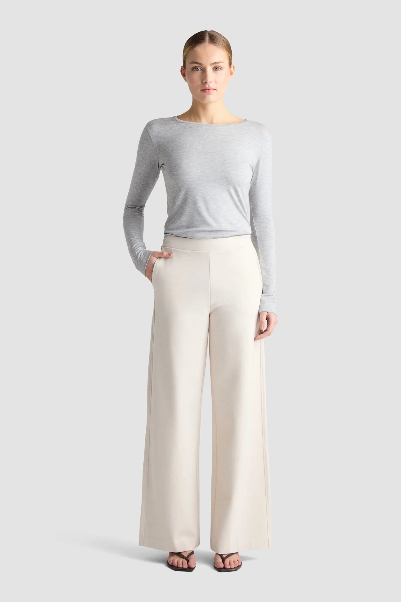 Residus Leia Wide Pants Oyster - Mojo Independent Store