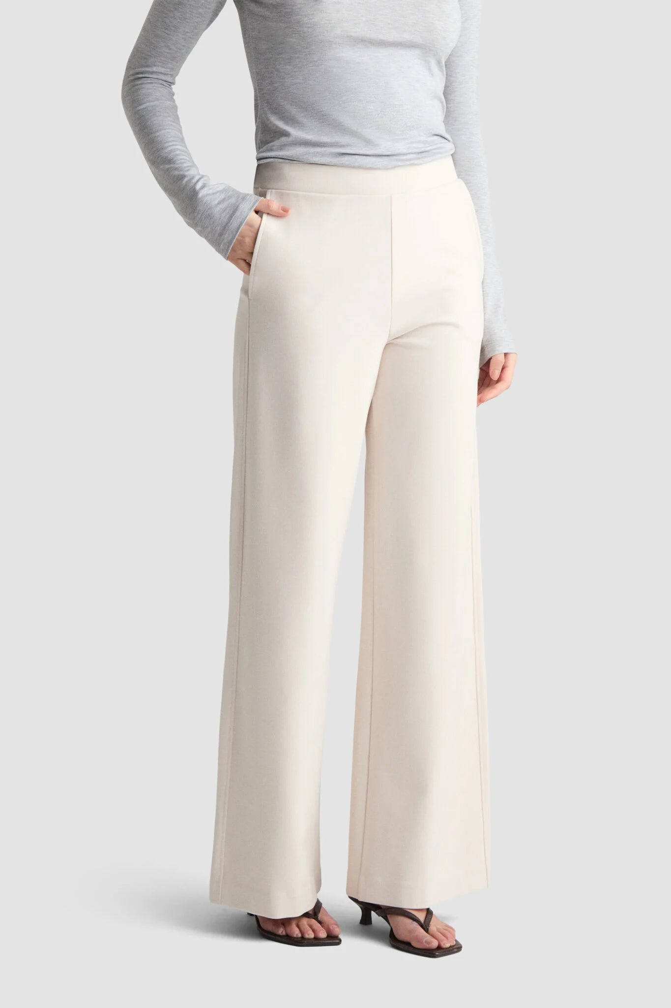 Residus Leia Wide Pants Oyster - Mojo Independent Store