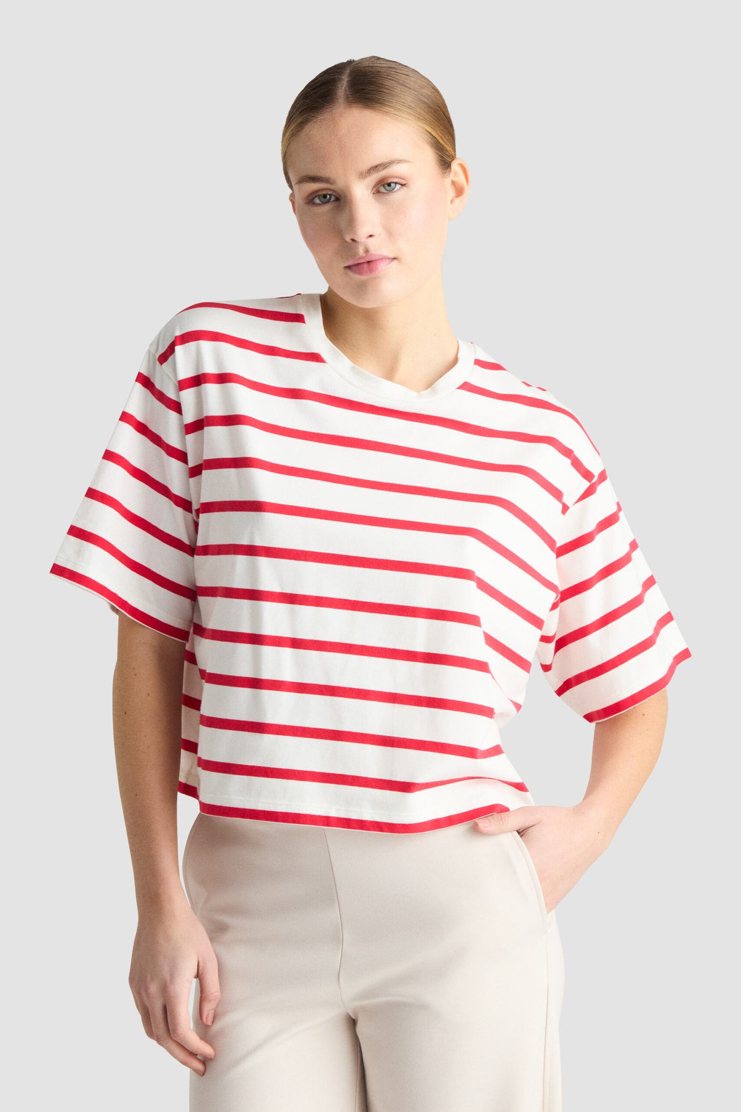 Residus Tibi Tee  Raspberry Stripe - Mojo Independent Store