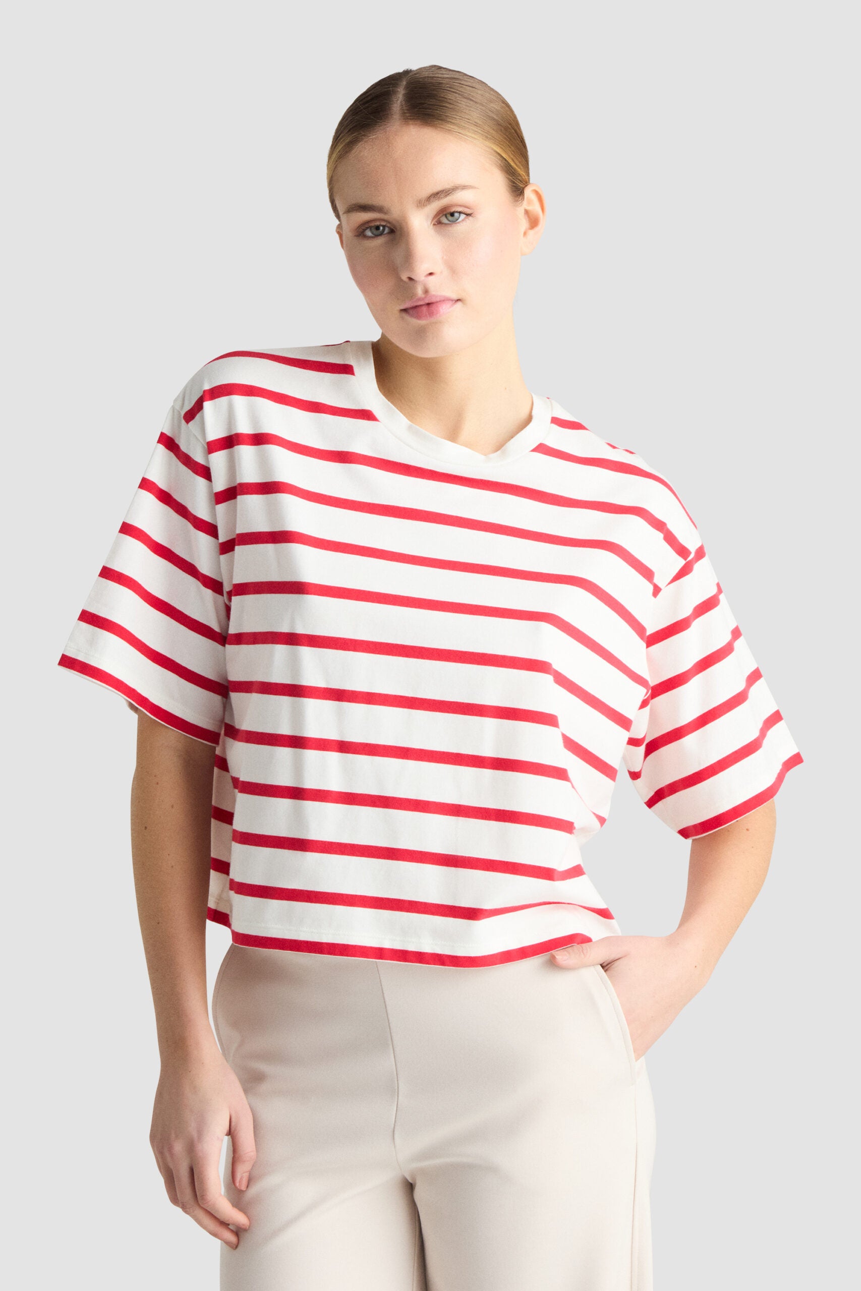 Residus Tibi Tee  Raspberry Stripe - Mojo Independent Store