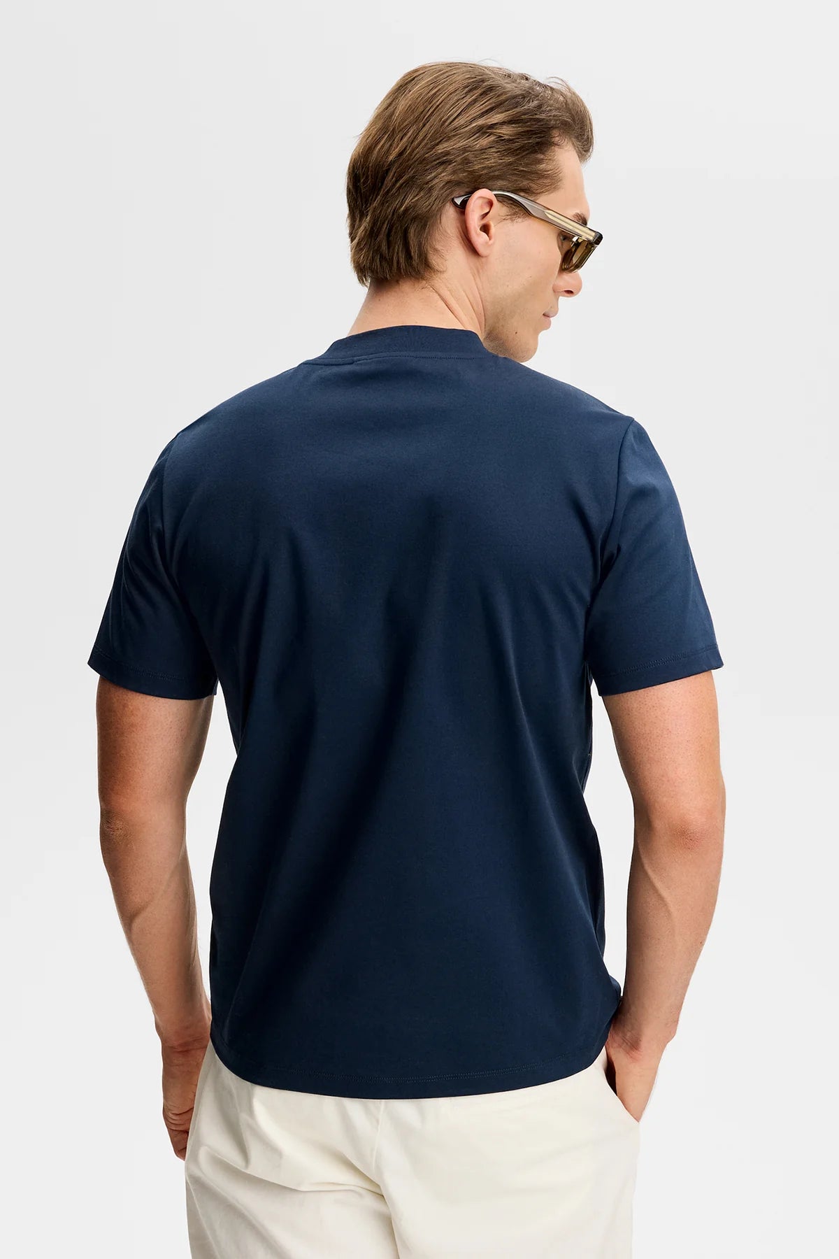 J.Lindeberg Ace Mock Neck T-Shirt Navy