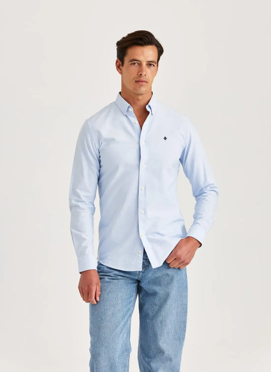 Morris Oxford Button Down Shirt Light Blue