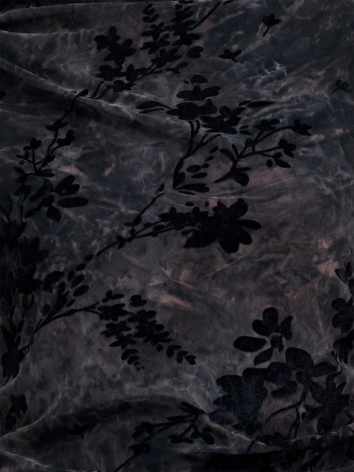 French Connection Kenny Mesh Velvet Burnout Midi Dress