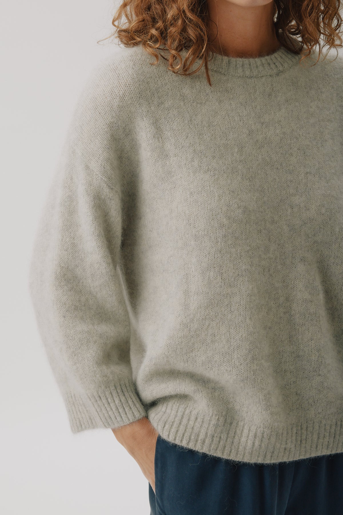 Six Ámes Molly Sweater Grey Melange - Mojo Independent Store