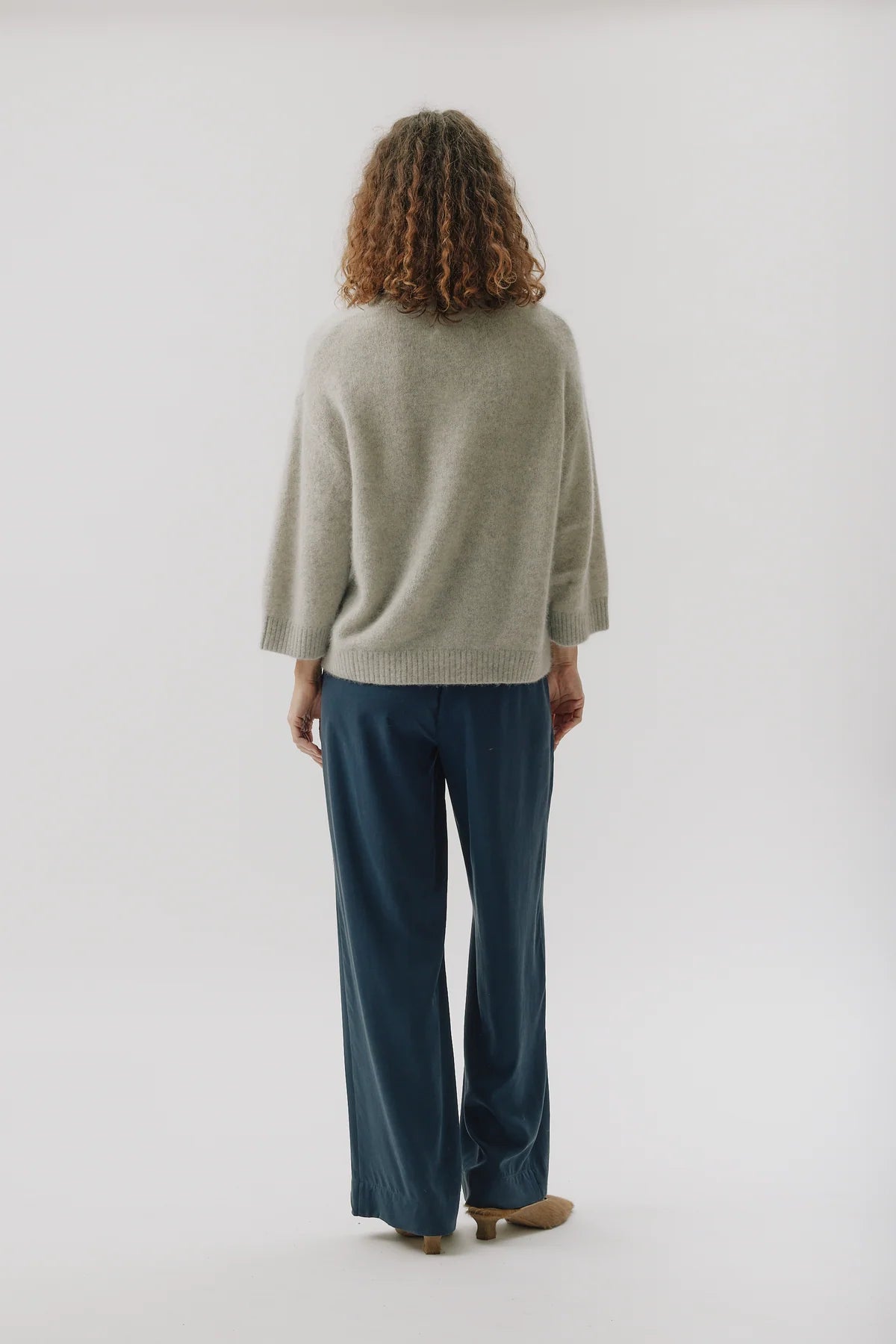 Six Ámes Molly Sweater Grey Melange - Mojo Independent Store