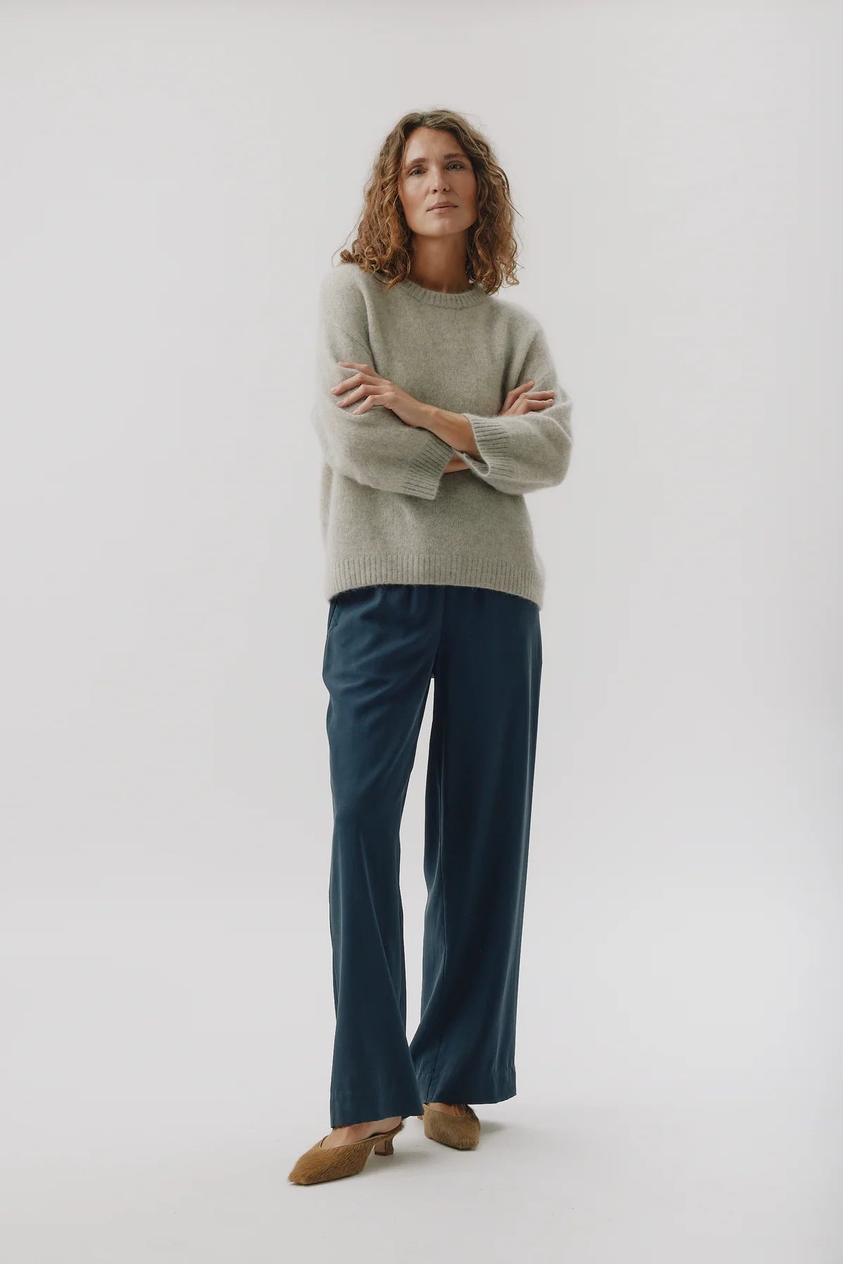 Six Ámes Molly Sweater Grey Melange - Mojo Independent Store