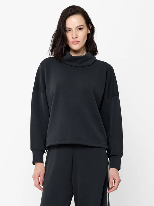 French Connection Wren Draped Funnel Neck Graphite Grey - Mojo Independent Store