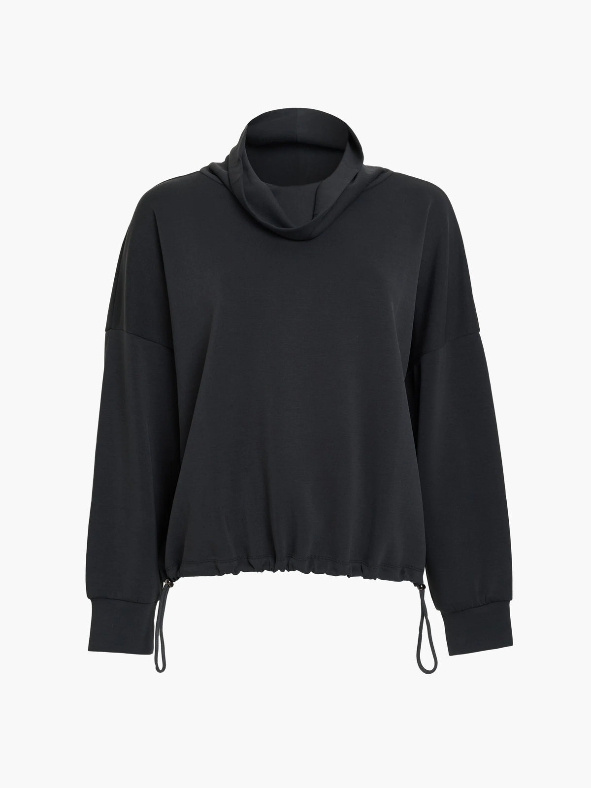 French Connection Wren Draped Funnel Neck Graphite Grey