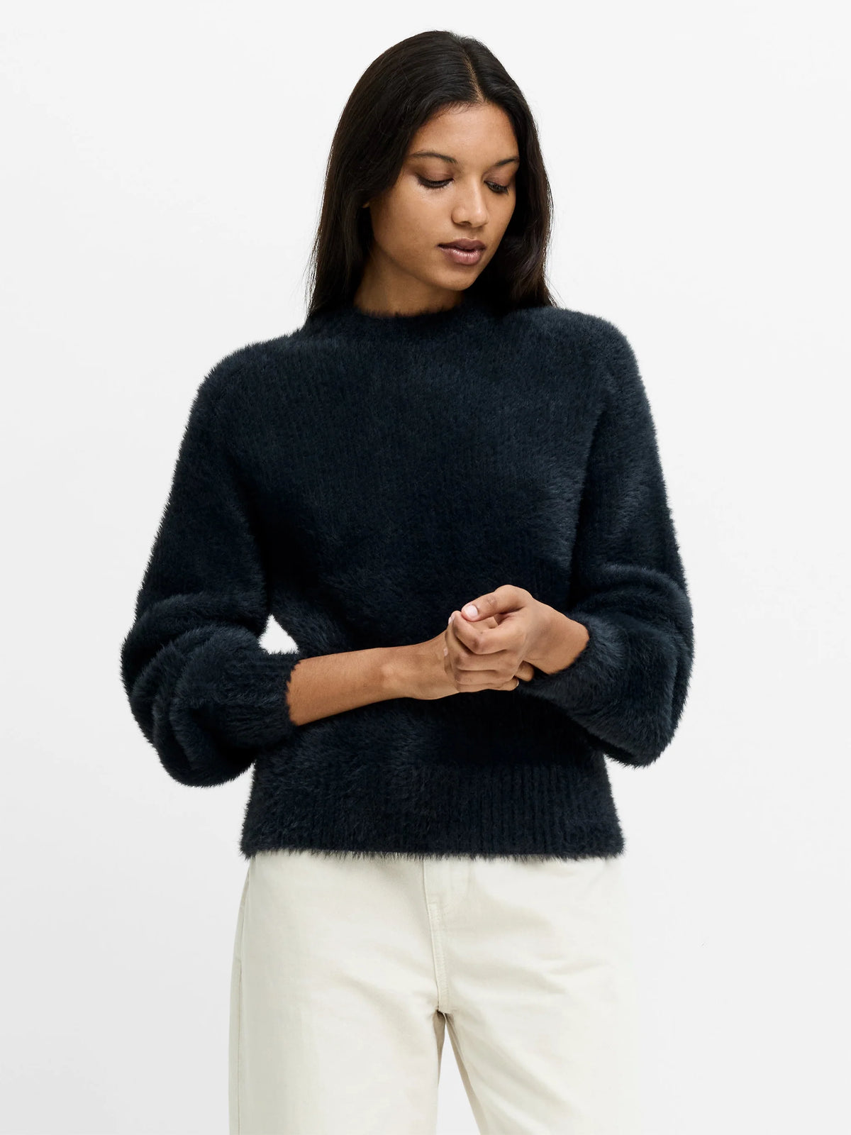 French Connection Lucille Texture Jumper Graphite Grey