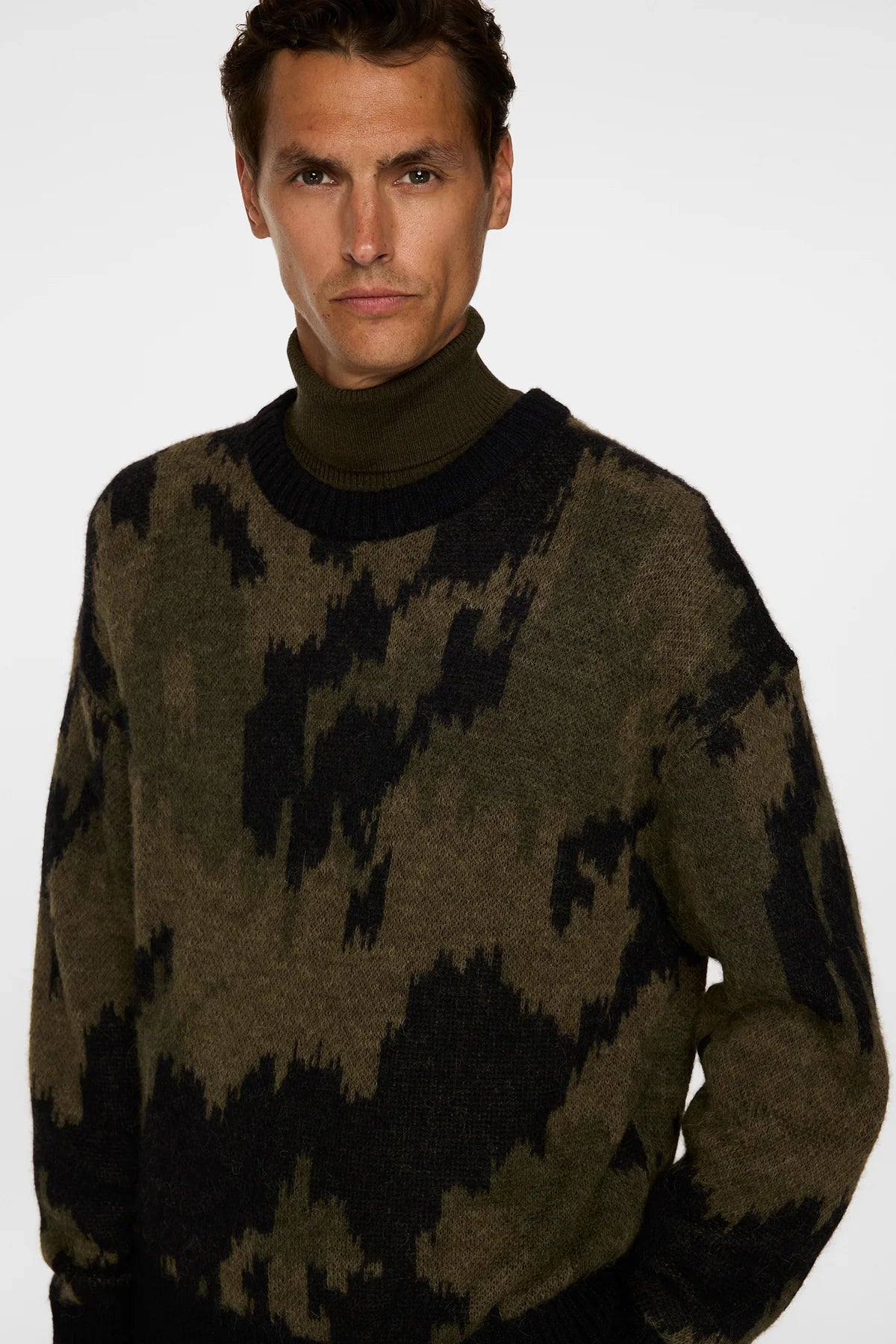 J.Lindeberg Nate Graphic Jacquard Knit Forest Green