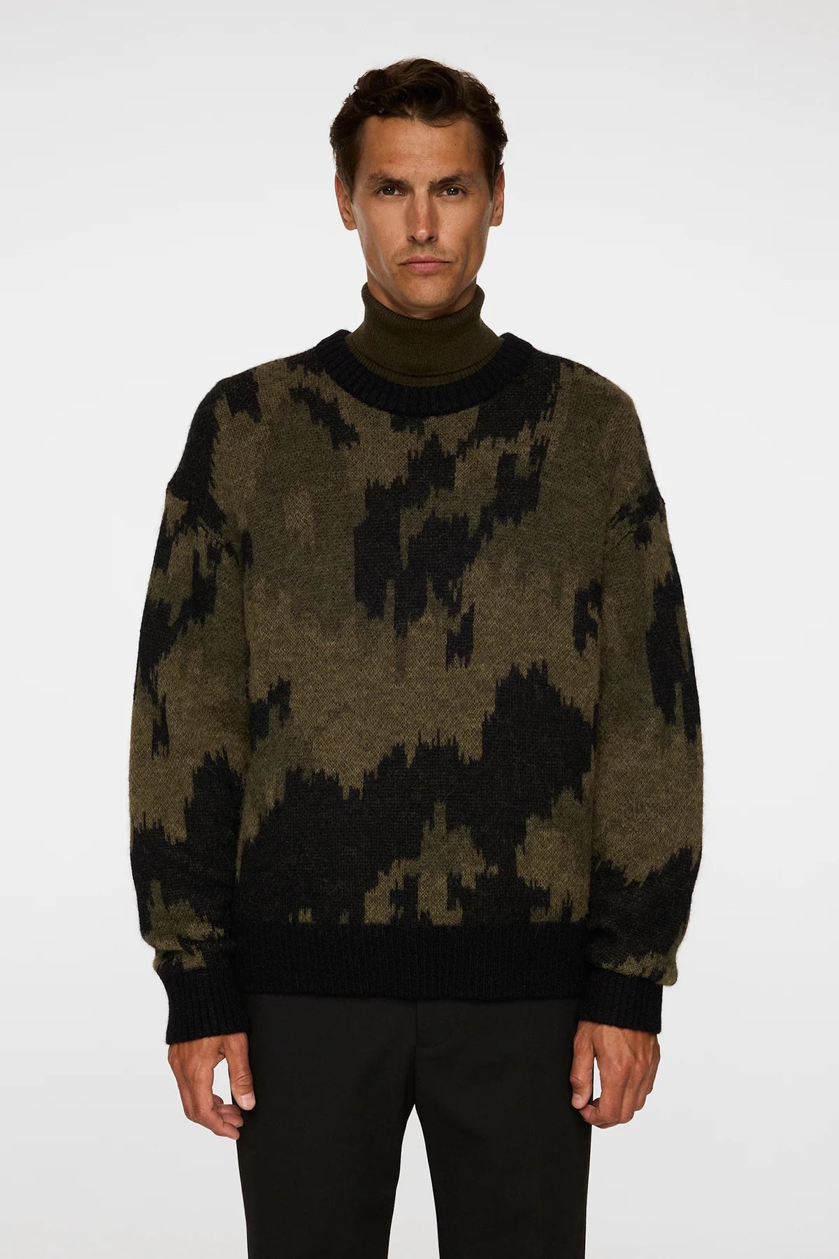 J.Lindeberg Nate Graphic Jacquard Knit Forest Green