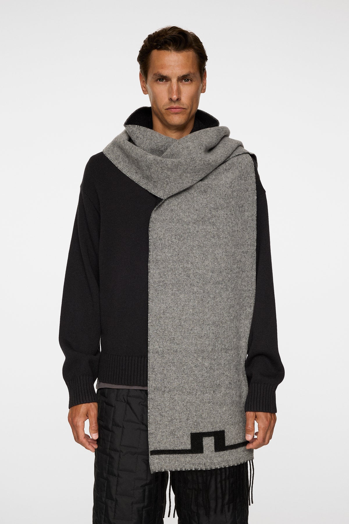 J.Lindeberg Champ Double Sided Scarf Black