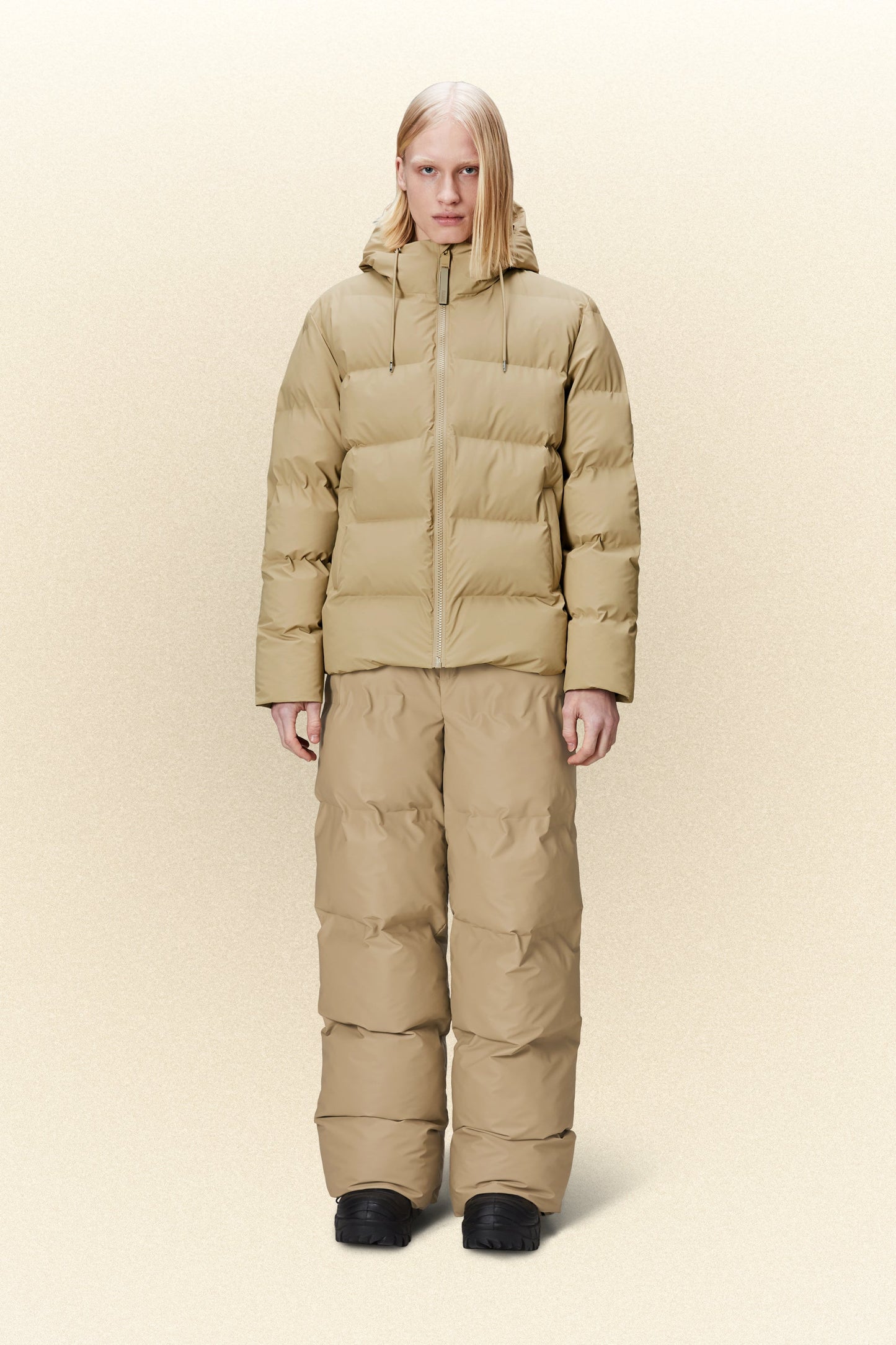 Rains Alta Puffer Jacket Sand