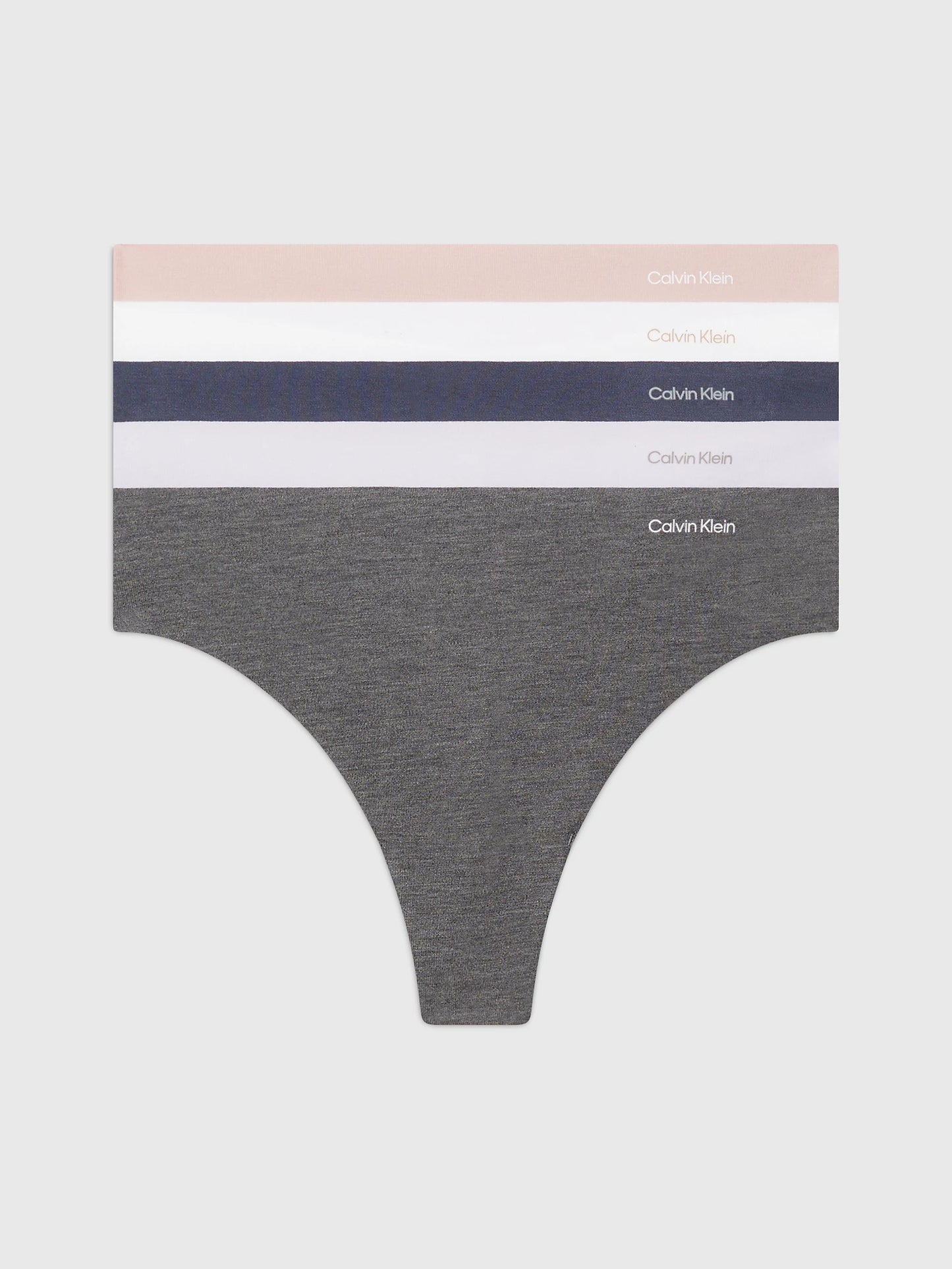 Calvin Klein 5 Pack Thong Slrblue/Subd/Gryhtr/Wht/Lvndrblue