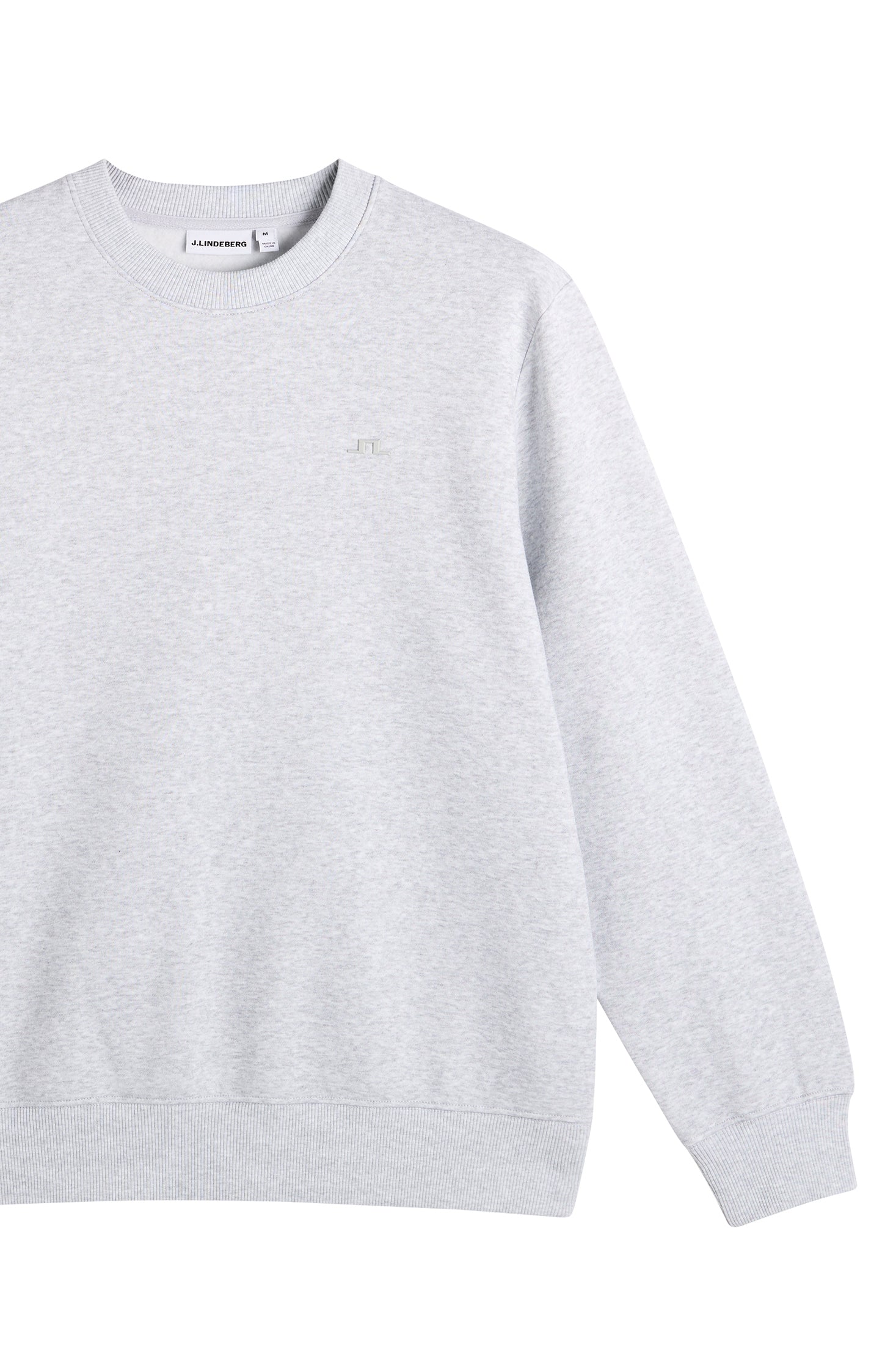 J.Lindeberg Alpha Crew Neck Light Grey Melange - Mojo Independent Store