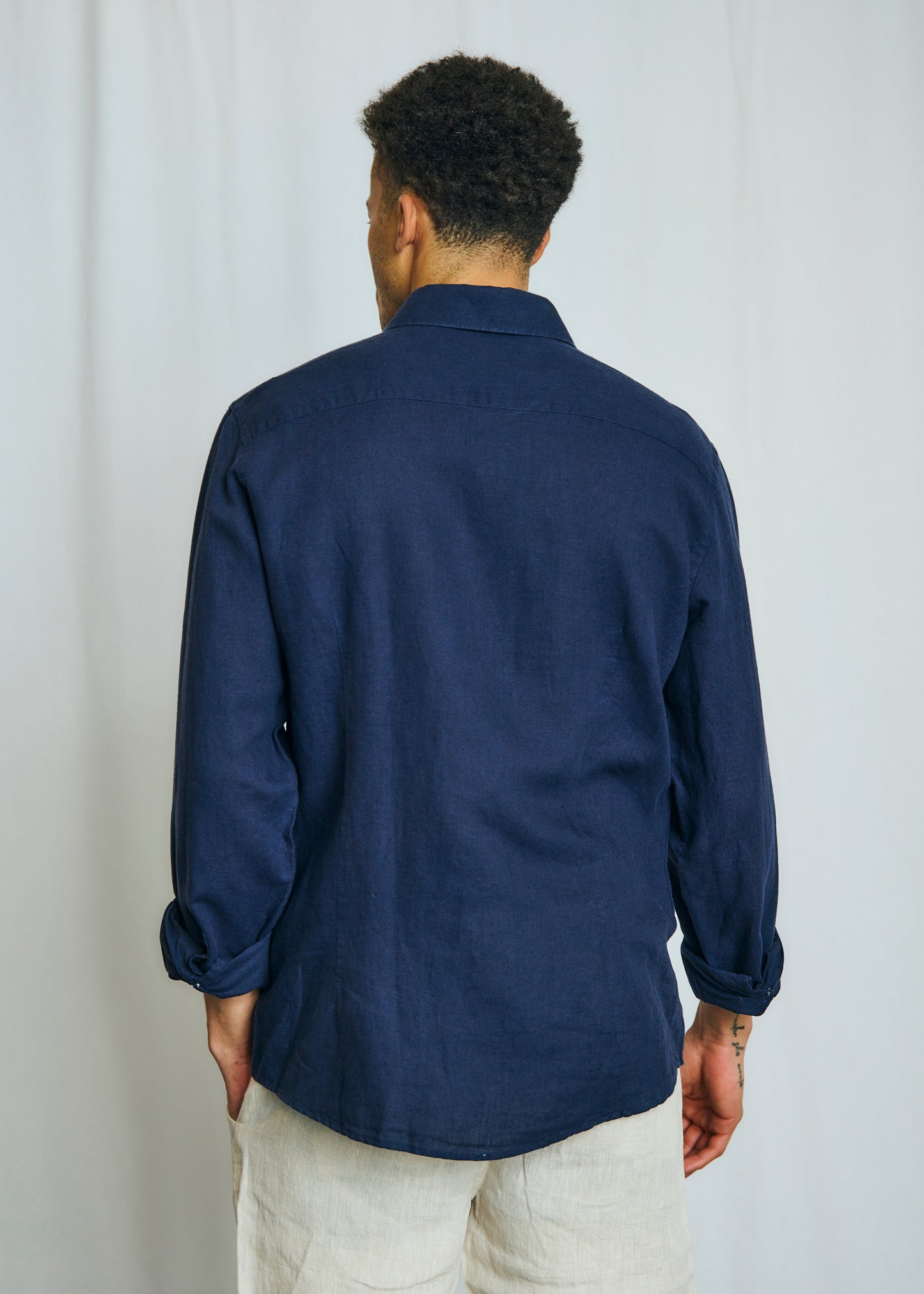 Bruun & Stengade Antonelli Casual Modern Fit Shirt Navy