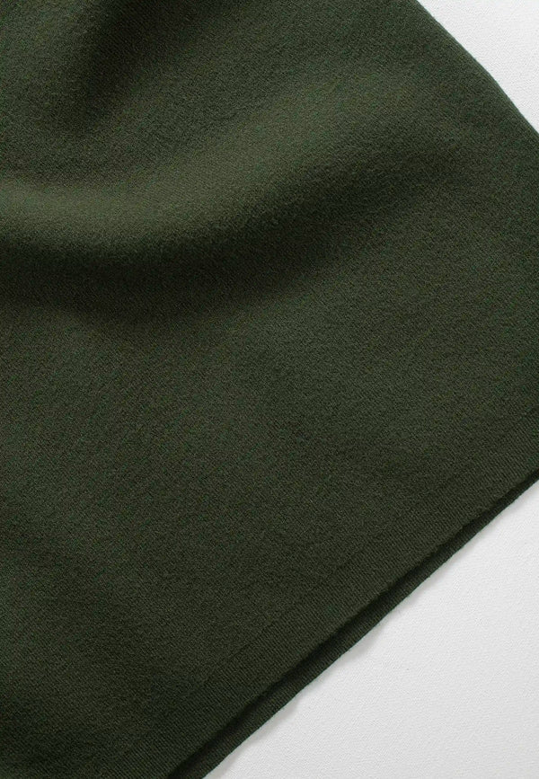 Ciszere Colby Knitted Half Zip Duffel Green