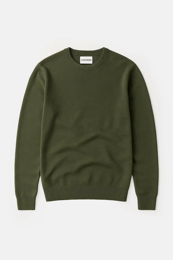 Ciszere Clark Knitted Roundneck Duffel Green