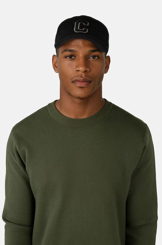 Ciszere Clark Knitted Roundneck Duffel Green