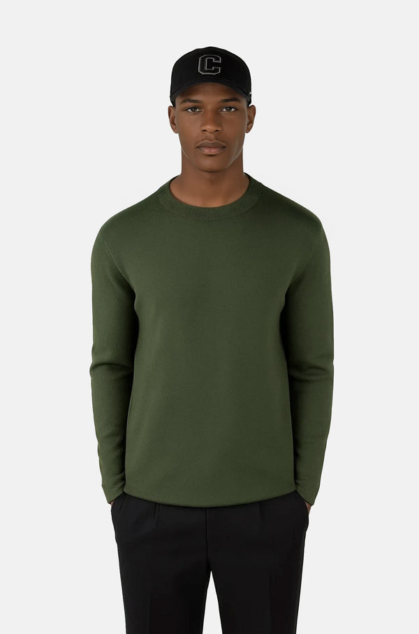 Ciszere Clark Knitted Roundneck Duffel Green