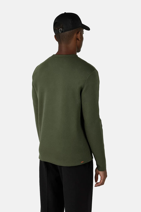 Ciszere Clark Knitted Roundneck Duffel Green