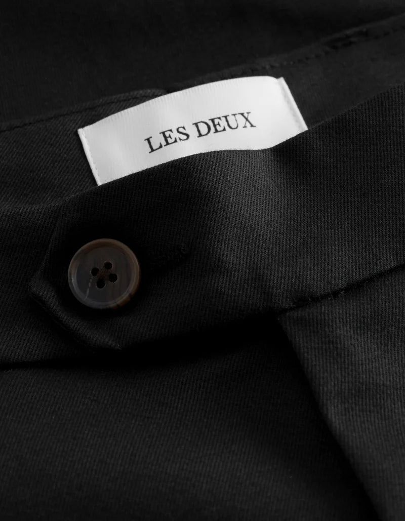 Les Deux Como Reg Cotton Suit Pant Black